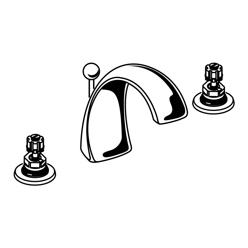 Amarilis Lexington Deck Mounted Tub Faucet Containing Only Spout In Chrome/Polished Brass
